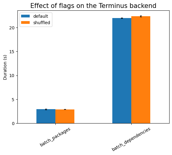 The effect of flags on the TerminusDB backend